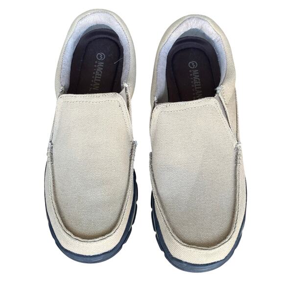 Magellan Outdoors Men’s Beige
 Canvas Slip On Shoe Size 10 NWOB - Picture 1 of 8